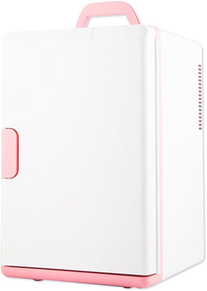 JCOCO 18L Silent Dual-core Mini fridge Cooler and Warmer(Home Office And Car Use) (color : Pink)