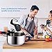 PARTU Sous Vide, Food-Grade Stainless Steel Sous Vide Cooker, 8.2LPM Speed | 850W | Adjusted Clamp | Anti-Moist Curved Panel | Dual Safety Protection with Cooking Guide