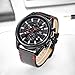 MINI FOCUS Stylish Chronograph Dial Leather Band Sports Mens Wrist Watches