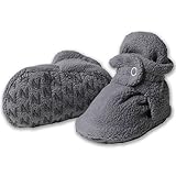 Zutano Baby Solid Fleece Gripper Bootie, Gray, 18 Months