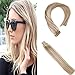 Sunny Hair Tape in Hair Extensions Real Human Hair Invisible Remy Hair Extensions Tape ins for Women Ash Blonde Highlight Bleach Blonde with Pink Hue 14 inch 20Pcs 50G
