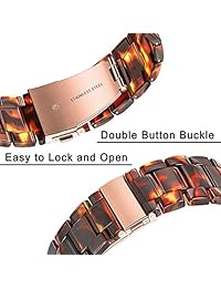 Correa de reloj para Apple Watch de 1.496 in y 1.575 in para mujeres, de la marca TRUMiRR, correa de metal y acero inoxidable con hebilla para iWatch Apple Watch Series 4 3 2 1 todos los modelos, color rosa coral