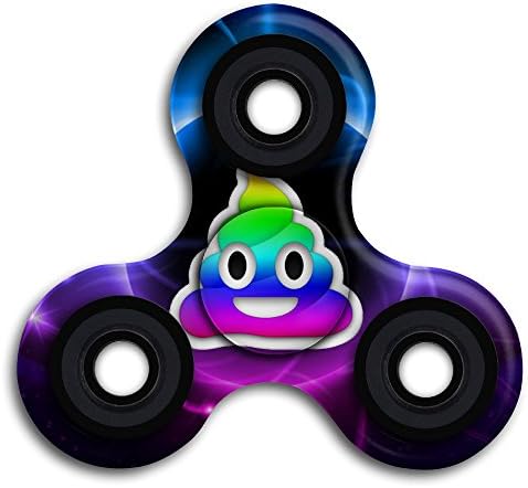 Fidget Spinner Rainbow Smiling Poop Emoji Tri-Spinner Fidget Toys For Adult And Kids -Perfect For ADD,ADHD,and Anxiety