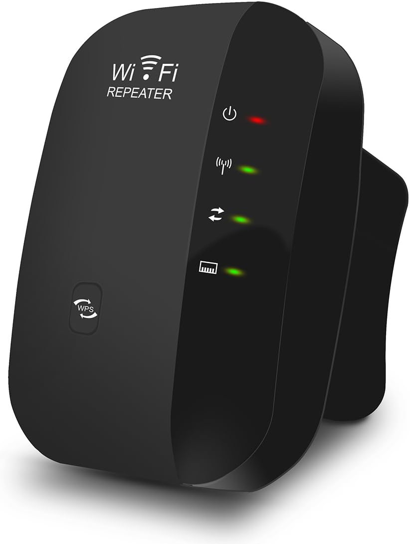 Aumkoo WiFi Long Range Extender, 300M Wi-Fi Repeater Signal Booster Amplifier Wireless Access Point Hotspot AP Repeater Mode WLAN Network Dongle Adapter Router- 2.4GHz