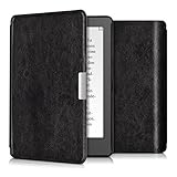 kwmobile Case for Kobo Aura Edition 2 - Book Style PU Leather Protective e-Reader Cover Folio Case - Black