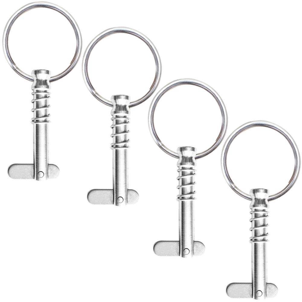 Set Of 4 Quick Release Pins, Diameter 8mm And 6.3mm, Overall Length 76mm Completely Made Of 316 Stainless Steel Hy