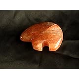 Madagascar Minerals Fire Quartz Fetish Bear Carving