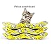 Cat Toy, PYRUS Pet Corrugated Cardboard Cat Scratching Pad with Catnip Cat Cardboard Sofa Ultimate Cat Lounge (W-Shaped)