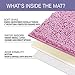 LuxUrux Pink Bathroom Rugs Luxury Chenille 2-Piece Bath Mat Set, Soft Plush Anti-Slip Bath Rug +Toilet Mat.1'' Microfiber Shaggy Carpet, Super Absorbent