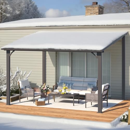 AECOJOY 12' x 10' Wall-Mounted Hardtop Gazebo Review: Lean-To Patio Shelter image 16