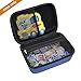 Aproca Hard Storage Travel Case for Leapfrog Fridge Phonics Magnetic Letter Set (Blue -Black Zipper)