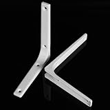 Sayayo Shelf Bracket Corner Brace 150mm x125mm White 4Pcs EJR150W-4P view 6