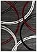 Rugshop Modern Wavy Circles Design Area Rug 5' 3