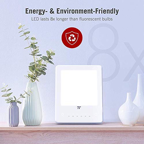 image for TaoTronics Light Therapy Lamp, 10000 Lux, 3 Adjustable Brightness Leve