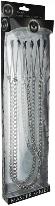 Master Series Anais Y-Style Nipple to Clit Vice, Silver - Image 3