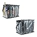 Houseables Knitting Bag, Crochet Organizer, Yarn Tote, 1 Pack, Clear, 6 Compartments, Crocheting Supplies, Knit Accessories, Drawstring, Needles Holder, Thread Dispenser, Storage Box, with Zippers