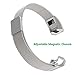 Fitbit Alta Band Cambond Fitbit Alta Milanese Magnetic Clasp Secure Replacement Band Stainless Bracelet Strap Fitbit Alta Metal Band Accessories for Fitbit Alta Smart Watch Fitness Tracker Silver
