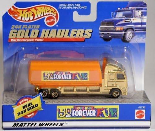 Hot Wheels Gold Haulers Toys-R-Us 50 Years Orange Tanker Truck