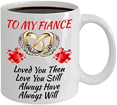 Best Gifts For Fiance Bride Groom Bridal Shower Girlfriend Boyfriend Her Him Wife Husband Engagement Wedding Anniversary - Gift For Valentine's Day - Love My Fiance Color Changing Coffee Mug