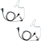 Caroo Midland Walkie Talkie Headset,Covert Acoustic Tube Walkie Talkies Earpiece Headsets with PTT Mic for Midland GXT1000VP4 LXT500VP3 GXT1050VP4 GXT1000XB(2 Pack)