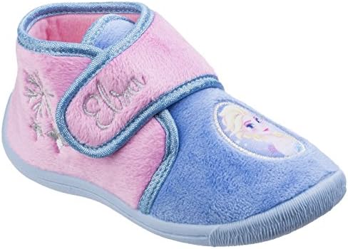 Leomil Childrens Girls Official Frozen Slippers (13 US Junior) (Blue Pink Pink)