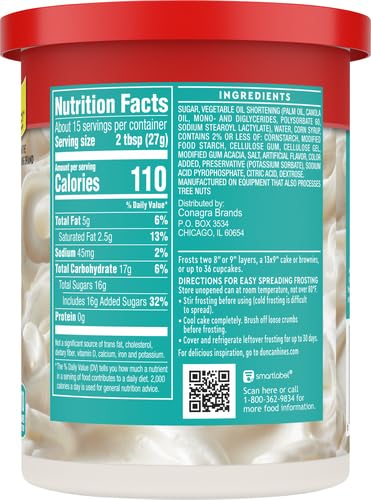 DUNCAN HINES WHIPPED FLUFFY WHITE FLAVORED FROSTING, 14 OZ.