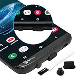 PortPlugs Anti Dust Plugs USB C (10 Pairs) - Compatible with Samsung s10, s8, s9 Plus, Note 9, Pixel, Any Type C with Headset Jack Silicone (Black)