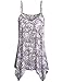 Miusey Cami Dress Womens Handkerchief Hem Flowy Top Casual Floral Summer Spaghetti Strap Camisoles Office Tank XX-Large Purple