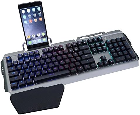 Mechanical Keyboard, Webat Optical Axis Gaming Keyboard with Silicone Hand Care and Mobile Phone Stand