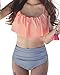 Tempt Me Two Piece Women Flounce Ruched Crop High Waist Vintage Bikini Set