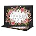 Canopy Street Chic Chalkboard Roses Thank You Note Card Pack / 36 Thanks Greeting Cards / 3 1/2