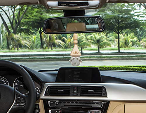 Car essential oil diffuser- Lavender car air freshener- 100% Pure essential oils – Eco friendly,non toxic -Diamond shape bottle - Hang on rear view mirror - reduce stress by Ecohu