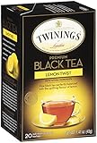 Twinings Flavored Black Tea, Lemon Twist, 20 Count Bagged Tea (6 Pack)