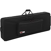 Gator Cases Lightweight Keyboard Case with Pull Handle and Wheels, Fits 76-Note Keyboards (GK-76)