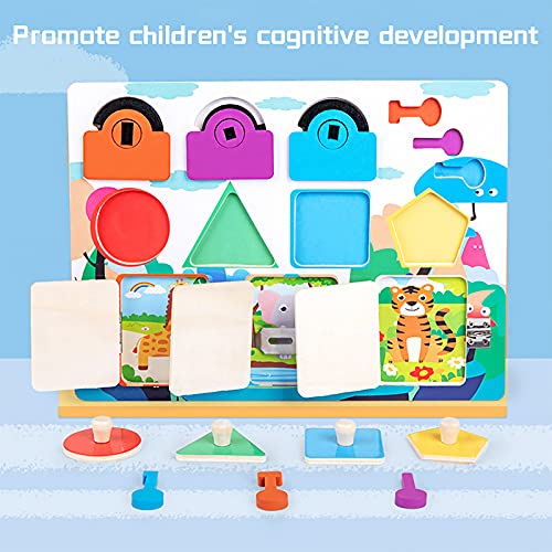 Doyolta Montessori Busy Board Shape Sorter Educational Toy for Toddlers