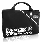 College First Aid Medical Kit Dorm Room Essential - Complete 125 Piece Kit First Aid 6 OTC Meds Pharmacist Designed
