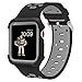 Case and Band Compatible for Watch Series 1/2/3 42mm, Silicone Strap with Ventilation Holes and Shock Resistant Bumper Cover Replacement for Watch Series 1/2/3