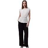 Calvin Klein Jeans Womens Chiffon Twist Front Blouse