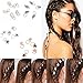 5pcs/Set Leaf Star Hair Braids Decoration Accessory For Girls,silver hand