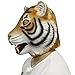 Novelty Latex Rubber Creepy Deluxe Tiger Mask Halloween Party Costume Decorations Fits most adult heads