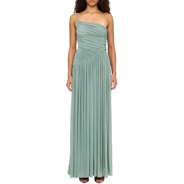 blue dress for baby girl Moira Satin Pleated Maxi Dress main image 1