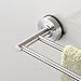 KES Suction Cup Double Towel Bar SUS 304 Stainless Steel No Drill Wall Mount Contemporary Bathroom Accessory Clothes Organizer Shelf Rack Brushed Finish 40 CM or 16-Inch, A6201S40