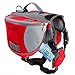 Lifeunion Saddle Bag Backpack for Dog, Tripper Hound Bag Travel Hiking Camping (Red + Grey, L)