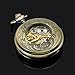 Luminous Dial For Dark Area Mens Bronze Mechanical Hand Winding Pocket Watch