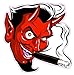 Smoking Devil Decal 5