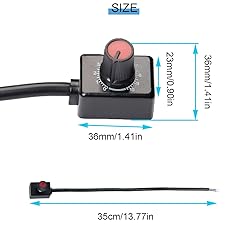 DKARDU 2 pcs DC 0/1-10V Knob LED Dimmer Mini