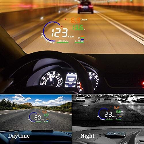 A8 Universal 5.5 Inch Car HUD Head Up Display OBDII Speed Warning Fuel Consumption Automobile Car Alarm System