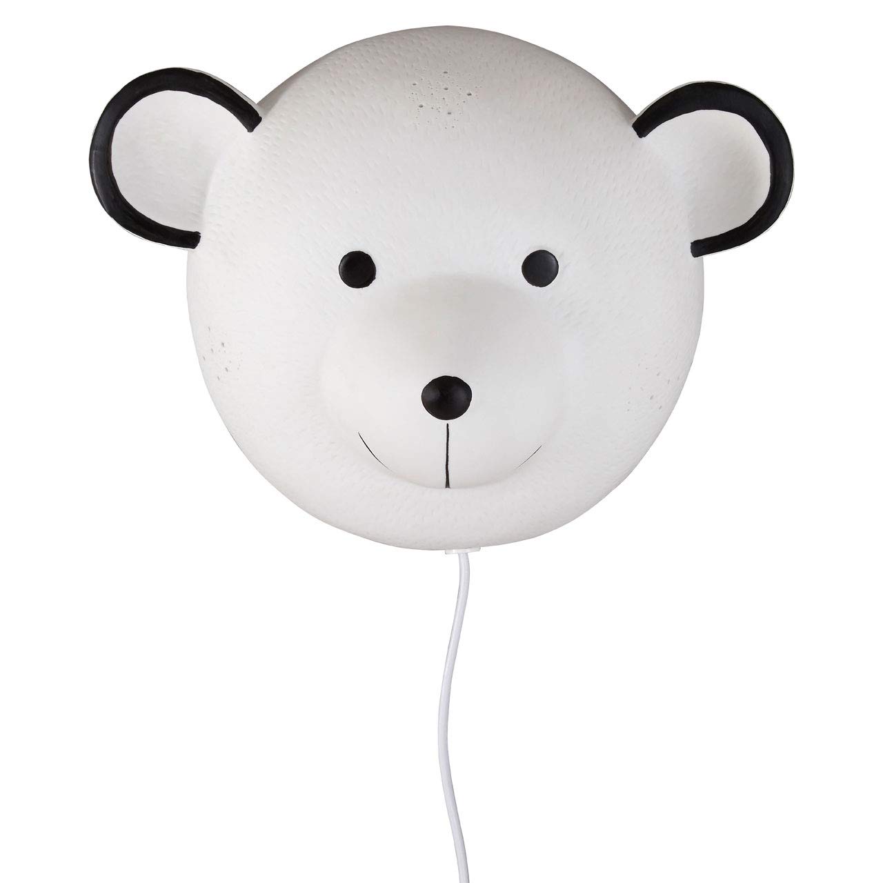 Kids Bear Night Light, White Ceramic, Wall Mounted