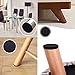 Felt Furniture Pads To Protect Hardwood Floors, Tile or Laminate (Black) | 207 Value Friendly Pieces | 127 Felt Pads / 80 Clear Rubber Bumpers