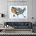 Scratch Off Map United States, Merssyria Scratch USA Travel Map Wall Poster with Scratching Tools, Flag Pins, Stickers, Deluxe Present for Traveler 24